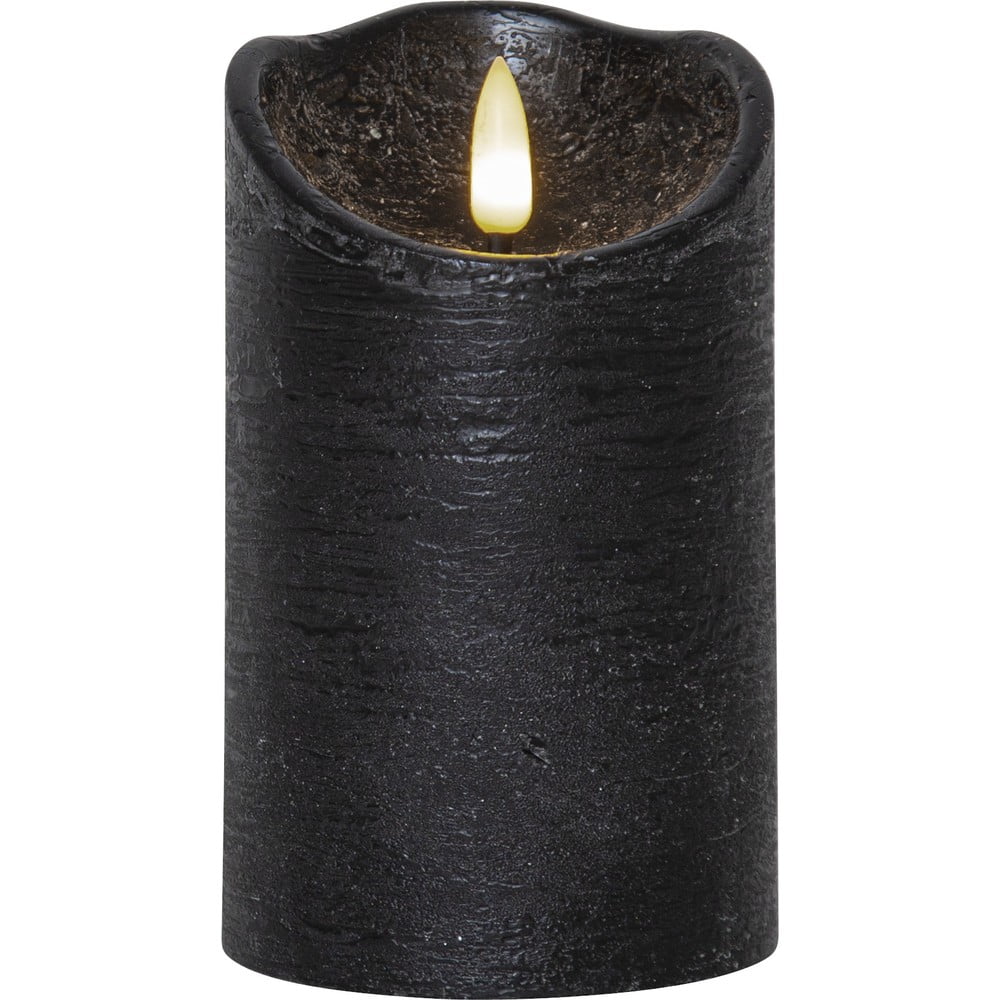  Lumânare cu LED din ceară neagră Star Trading Flamme Rustic, înălțime 12,5 cm 