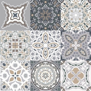 Set 9 autocolante decorative pentru perete ambiance orfeo, 10 x 10 cm
