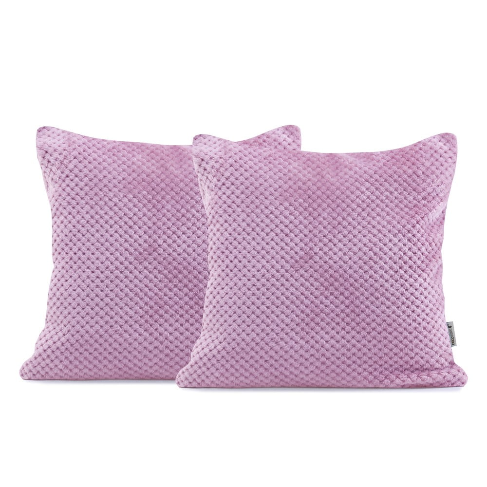 Set 2 perne decorative din microfibră decoking henry, 45 x 45 cm, violet deschis