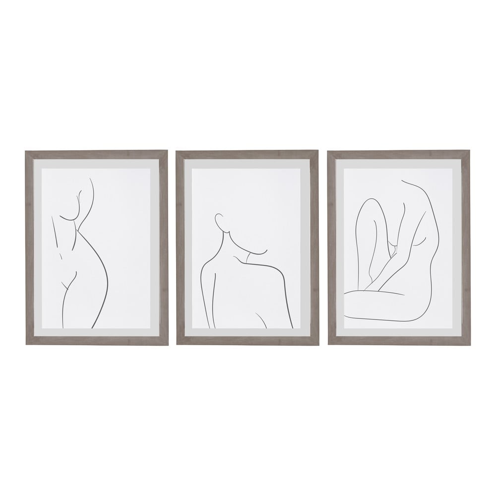 Set 3 tablouri cu ramă pentru perete Surdic Body Studies, 35 x 45 cm bonami.ro pret redus