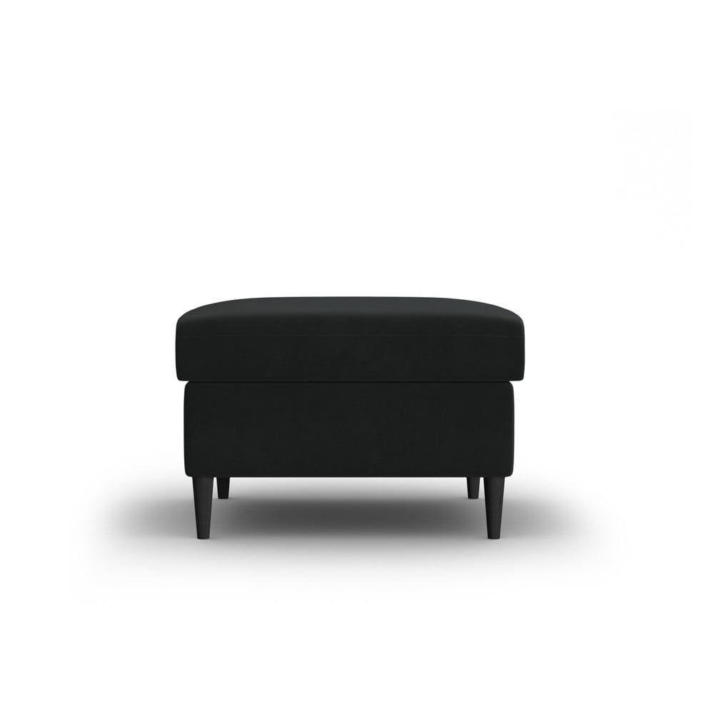 Taburet negru cu tapițerie din catifea Kyoto – Cosmopolitan Design