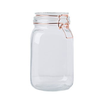 Recipient din sticlă cu detalii arămii sabichi, 1,5 l