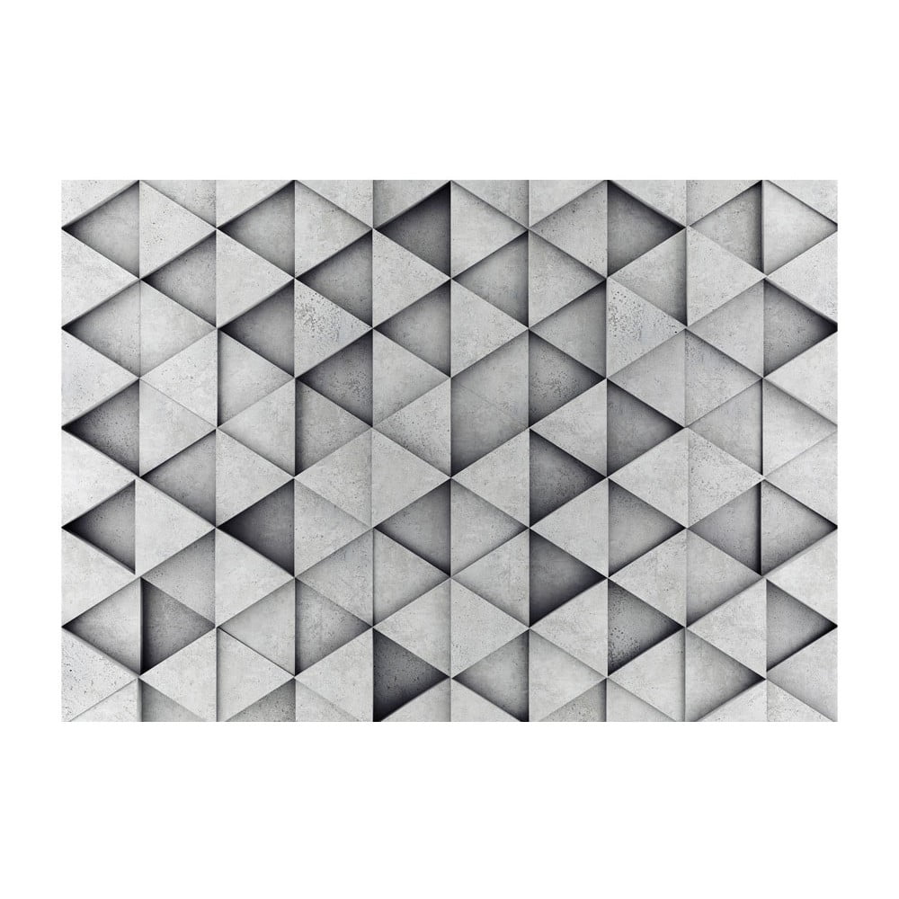 Tapet format mare Bimago Grey Triangle, 400 x 280 cm Artgeist
