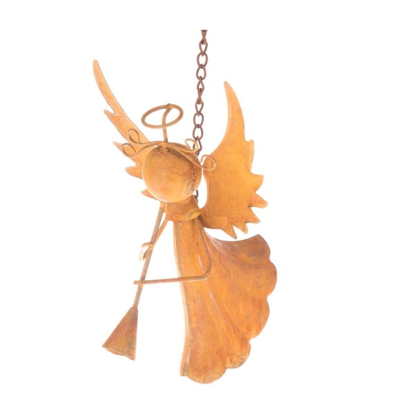 Înger metalic suspendat Dakls, înălțime 10,5 cm, portocaliu