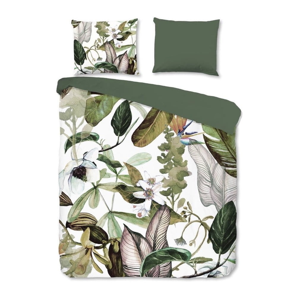Lenjerie de pat din flanelă Good Morning Flora, 200 x 220 cm 200 imagine noua somnexpo.ro