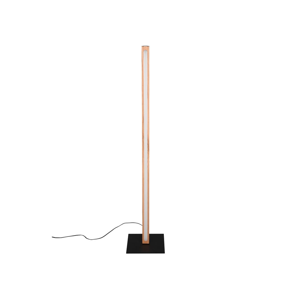 Lampadar negru/în culoare naturală LED (înălțime 115 cm) Bellari – Trio