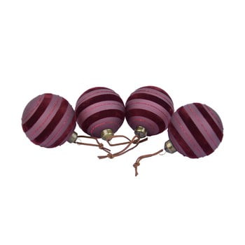 Set 4 decorațiuni pentru bradul de crăciun ego dekor, negru - roz