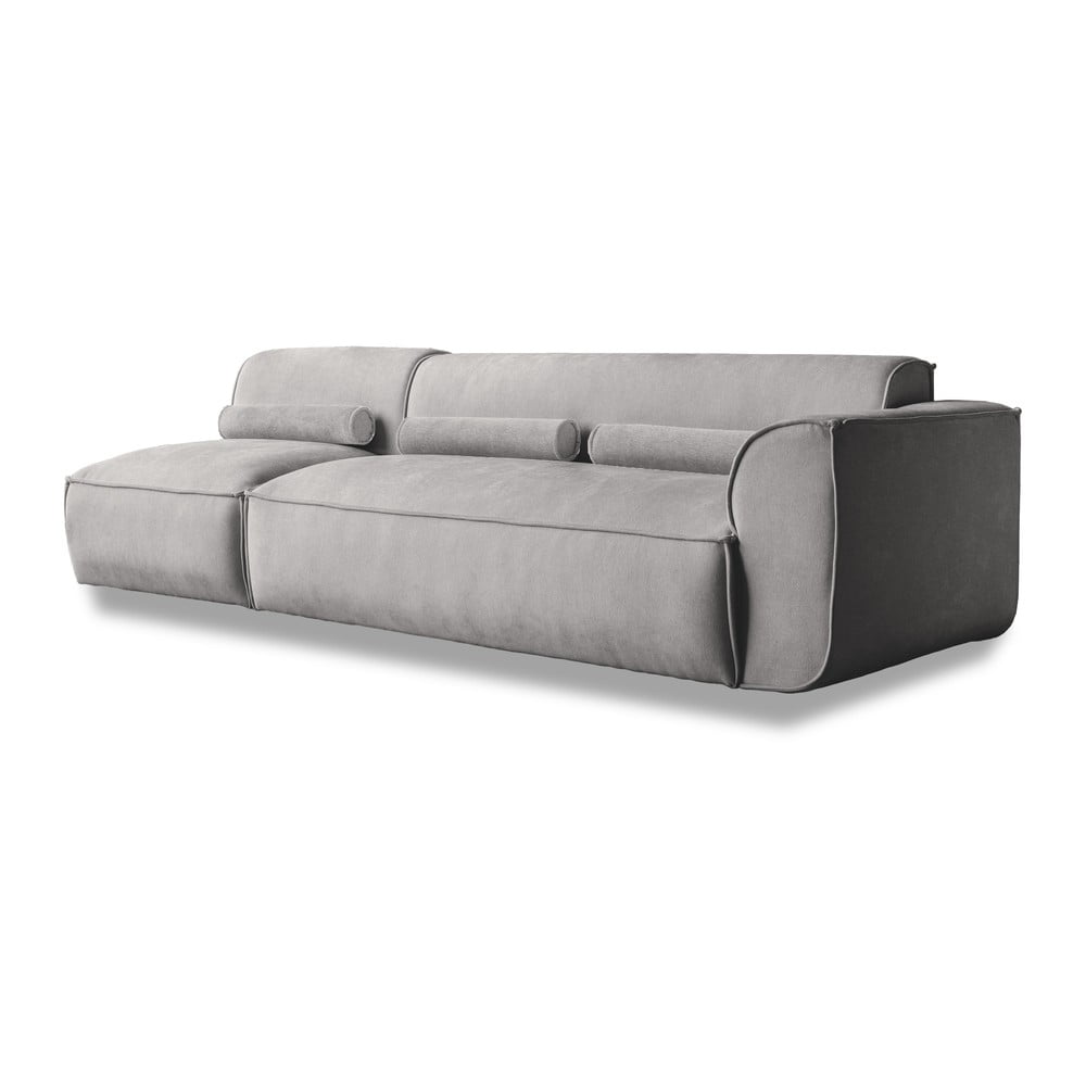 Șezlong modular gri deschis (cu colț pe partea dreaptă) Flex Felix – Miuform