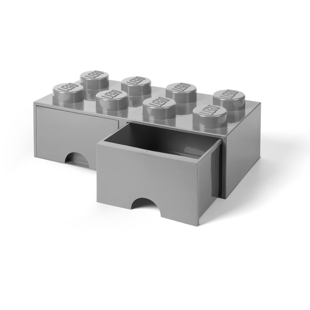 Cutie depozitare cu 2 sertare LEGO®, gri bonami.ro