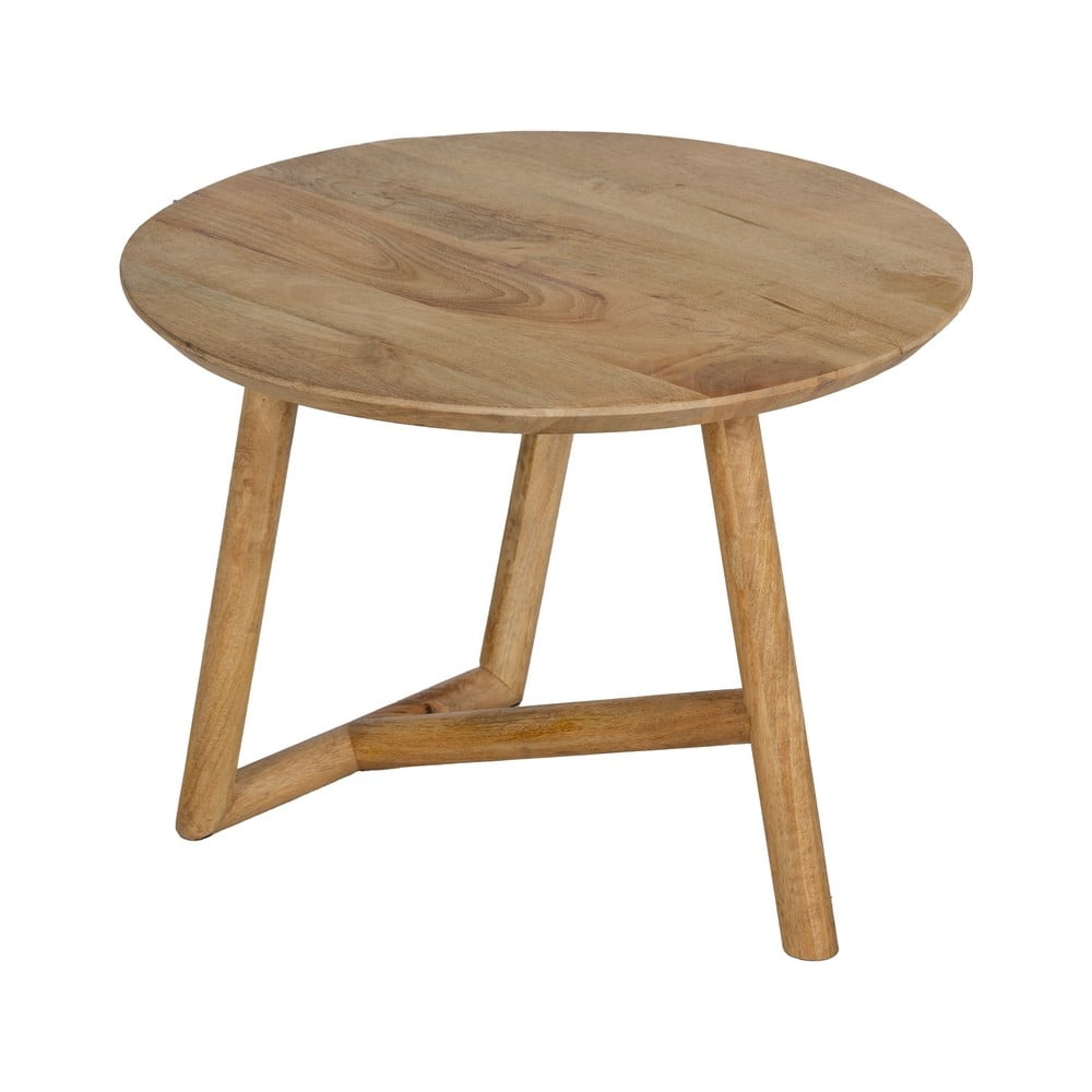 Măsuță de cafea în culoare naturală rotundă din lemn de mango ø 60 cm Mao – Ixia