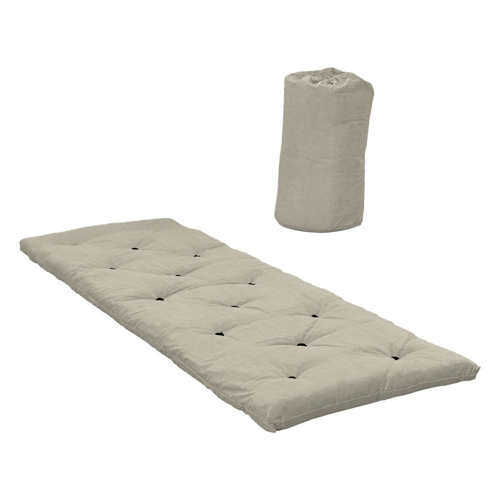 Saltea futon bej 70×190 cm Bed In A Bag Linen Beige – Karup Design 70x190 imagine noua