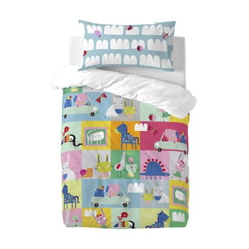 Lenjerie de pat din bumbac pentru copii moshi moshi patchwork, 100 x 120 cm
