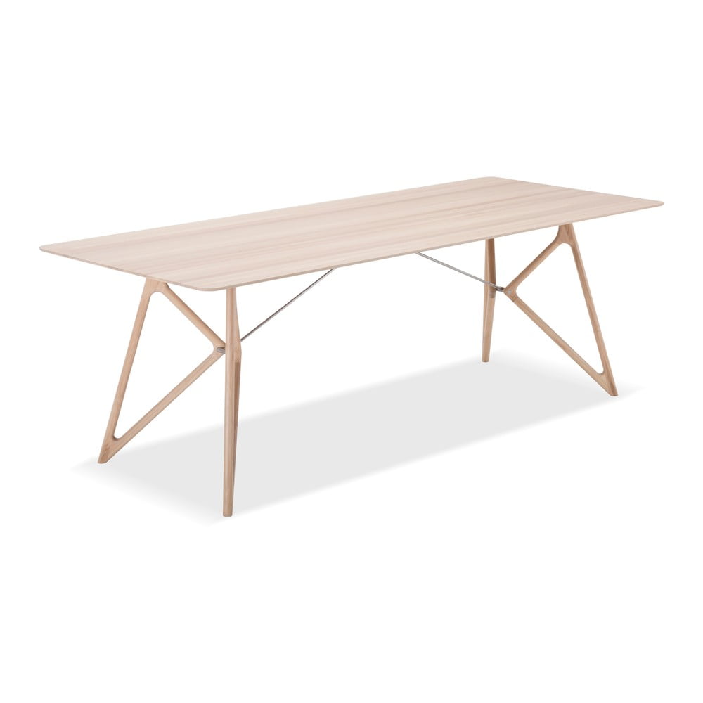Masă de dining cu blat din lemn de stejar 220×90 cm Tink – Gazzda bonami.ro imagine noua 2022