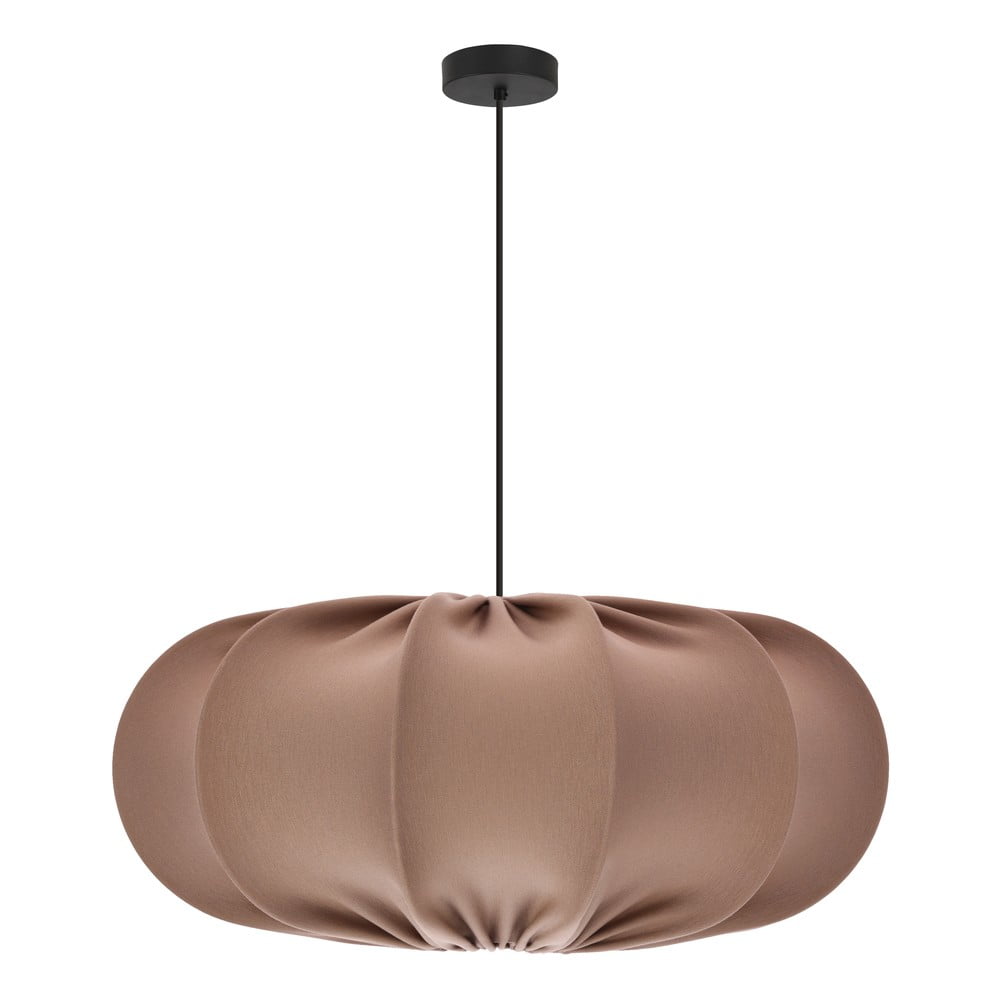 Lustră maro cu abajur textil ø 52 cm Cafee – Candellux Lighting