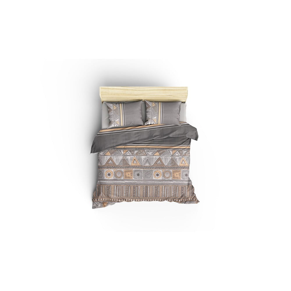 Lenjerie de pat din bumbac cu cearșaf Cotton Box Adiel, 200 x 220 cm