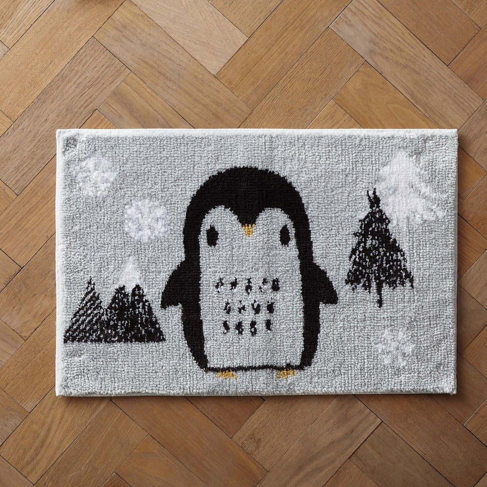  Covoraș de baie gri deschis 40x60 cm Cosy Penguin – Catherine Lansfield 