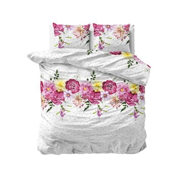 Lenjerie din flanelă pentru pat dublu sleeptime love garden, 200 x 220 cm