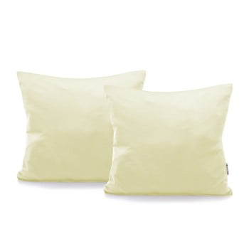 Set 2 fețe de pernă din bumbac decoking amber cream, 40 x 40 cm, crem
