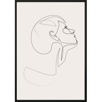 Poster cu ramă pentru perete sketchline/face, 40 x 50 cm