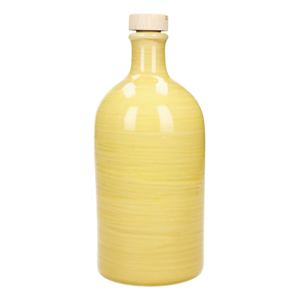 Sticlă din ceramică pentru ulei Brandani Maiolica, 500 ml, galben bonami.ro