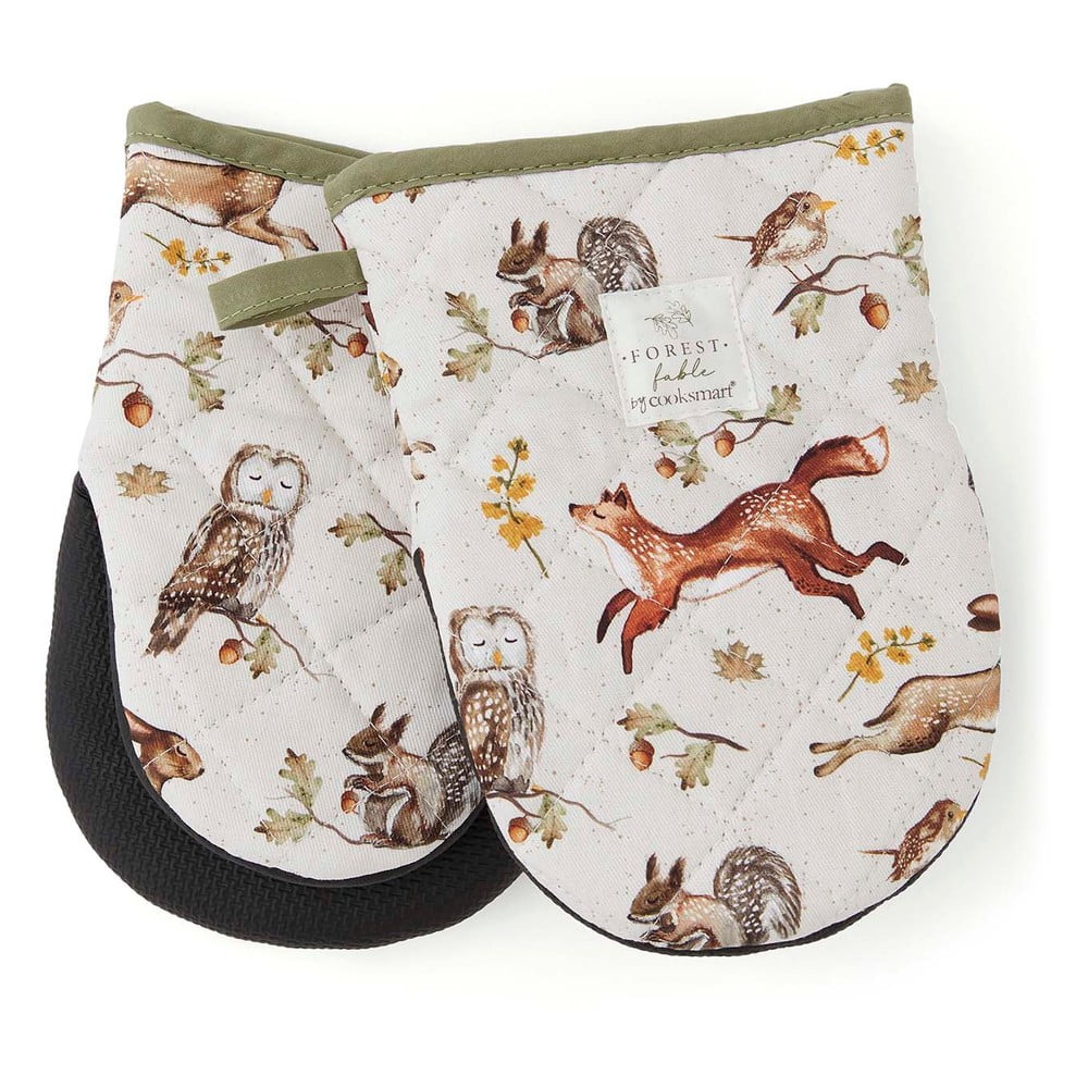 Set de mănuși de bucătărie 2 buc. din bumbac Forest Fable – Cooksmart ®