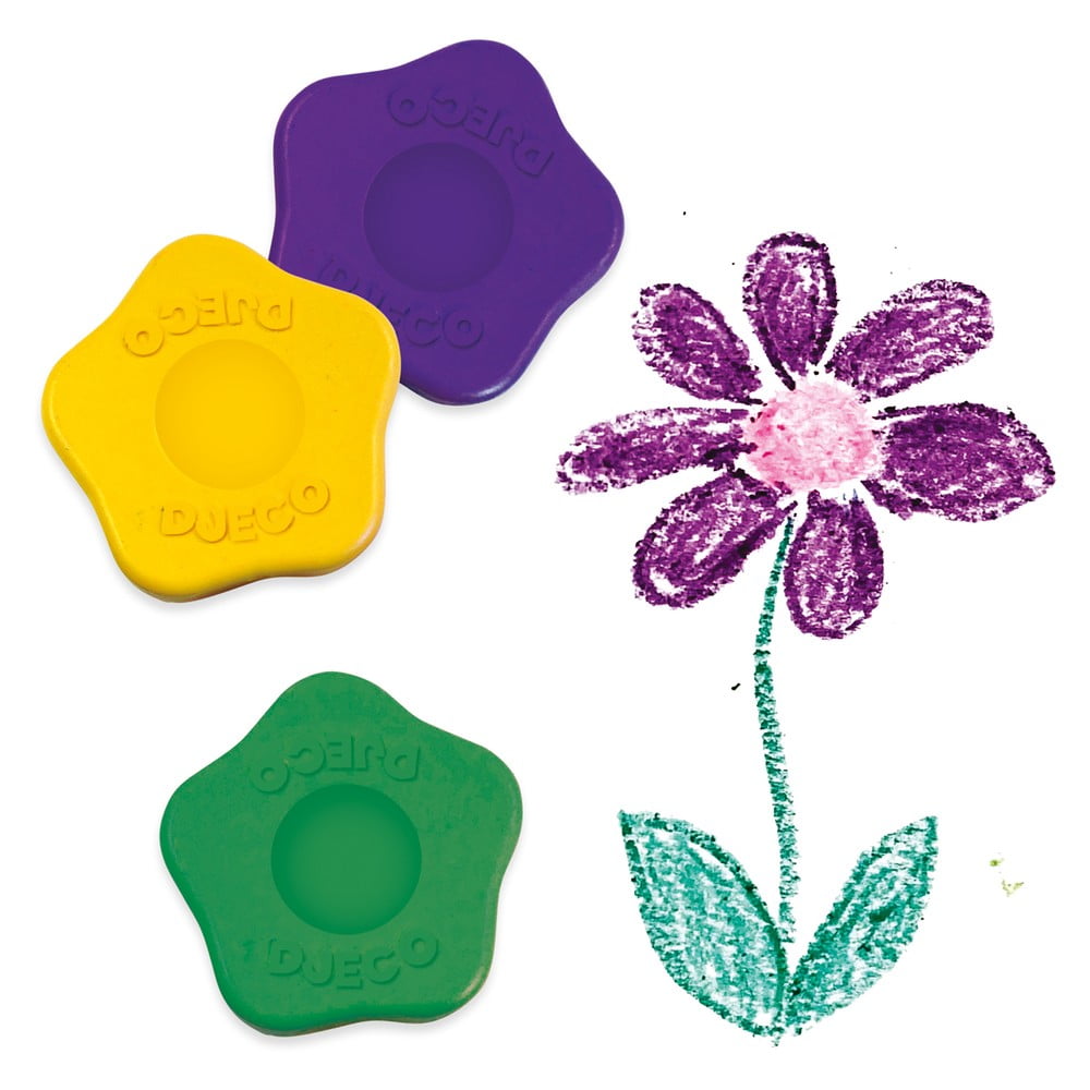 Set 12 crete colorate cu cutie Djeco Flower bonami.ro imagine 2022
