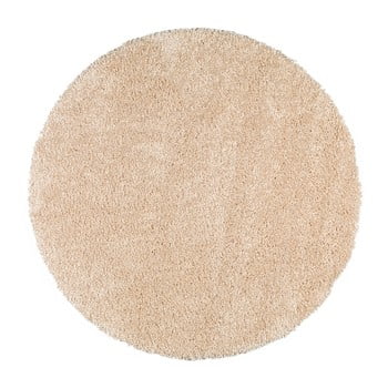 Covor rotund universal aqua liso, ø 80 cm, crem deschis