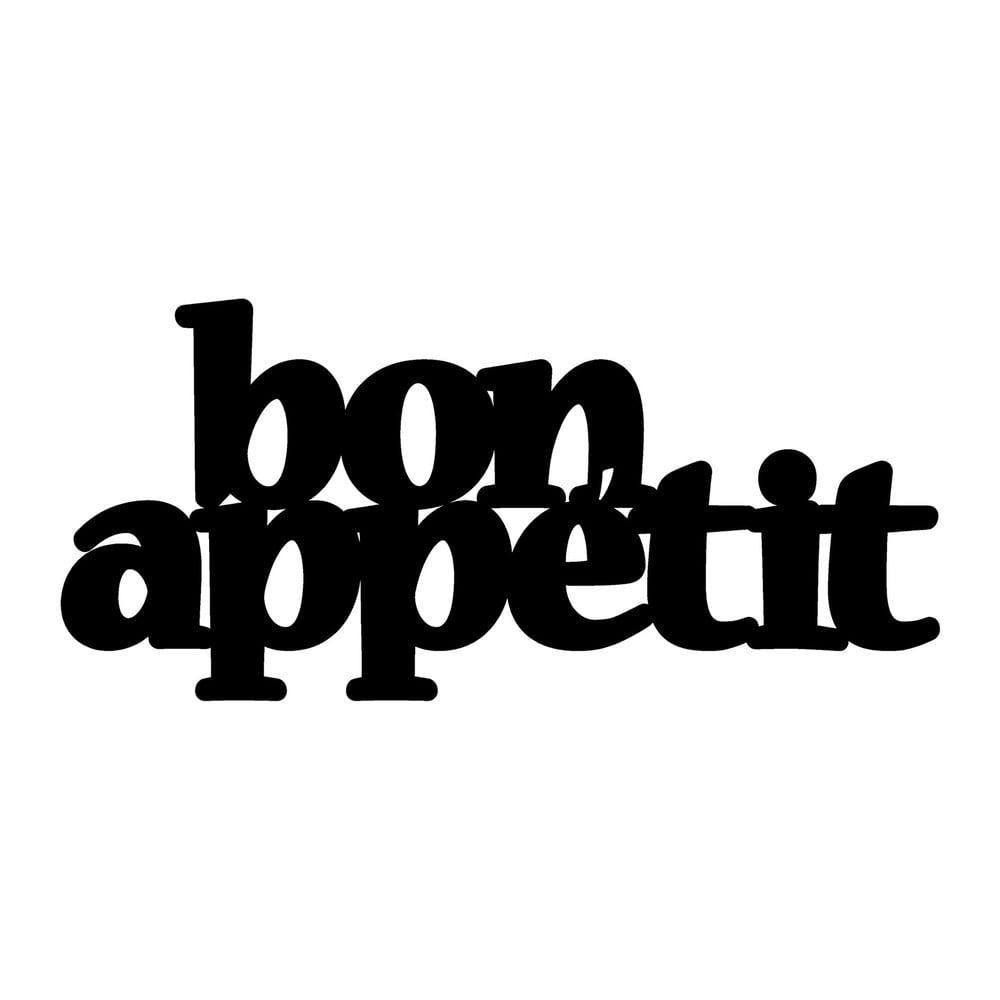 Poza Decoratiune de perete din metal 59x27 cm Bon Appetit a€“ Bystag