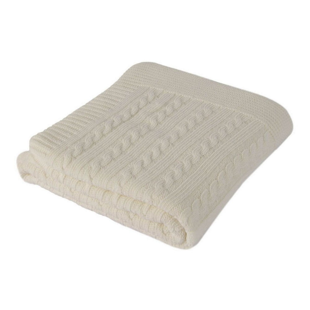 Pătură din amestec de bumbac pentru copii Homemania Decor Lexie, 90 x 90 cm, alb – crem bonami.ro imagine 2022