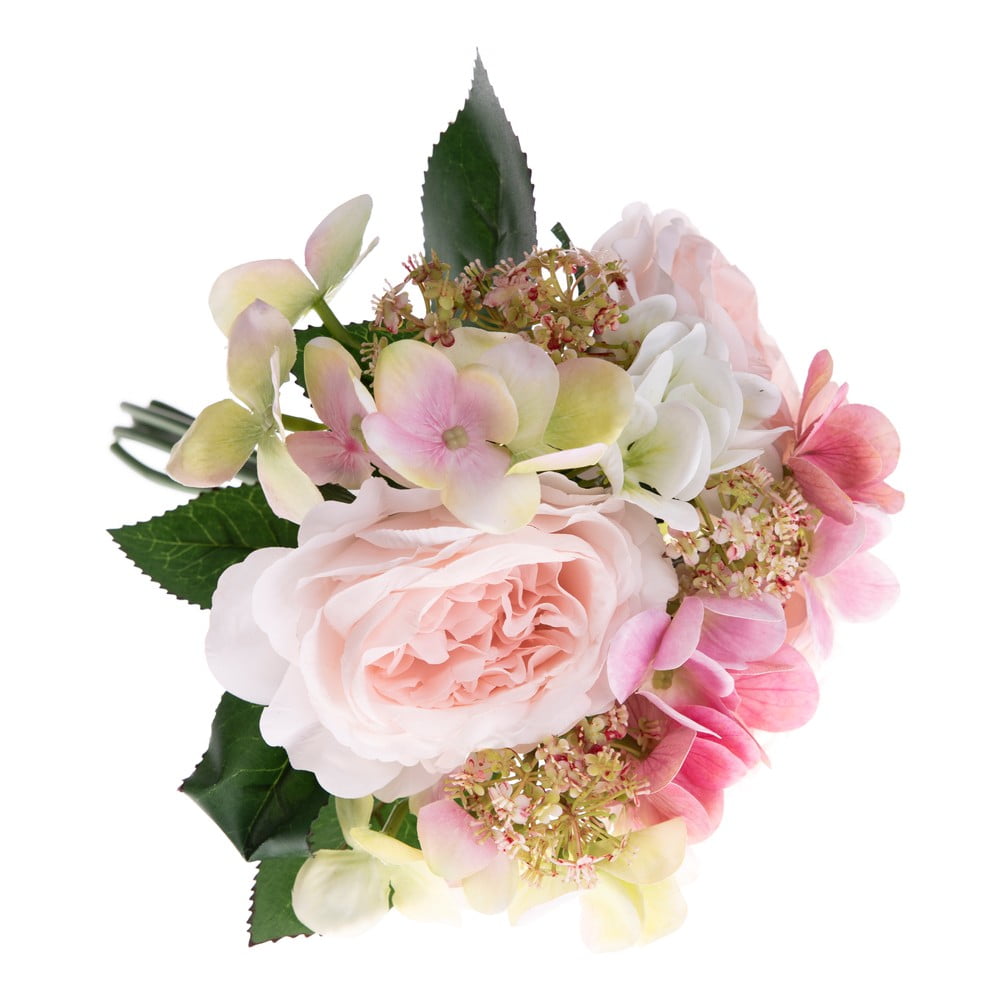 Buchet decorativ artificial de hortensie și trandafir Dakls Pulio