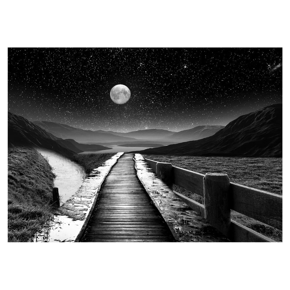 Tablou din sticlă 120x80 cm moon path - styler