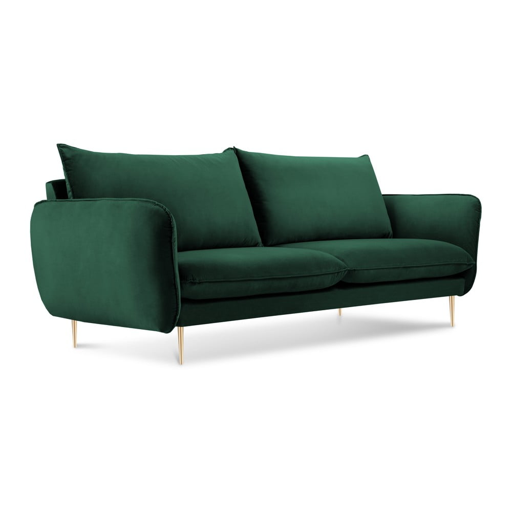 Canapea cu tapițerie din catifea Cosmopolitan Design Florence, verde sticlă, 160 cm bonami.ro