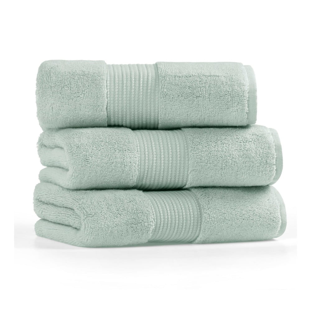 Set 3 prosoape din bumbac l'appartement chicago, 50 x 90 cm, verde mentă
