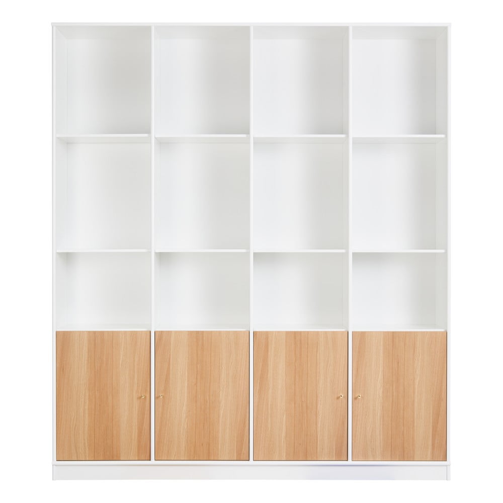 Bibliotecă albă cu aspect de stejar 176×199 cm Mistral – Hammel Furniture 176x199