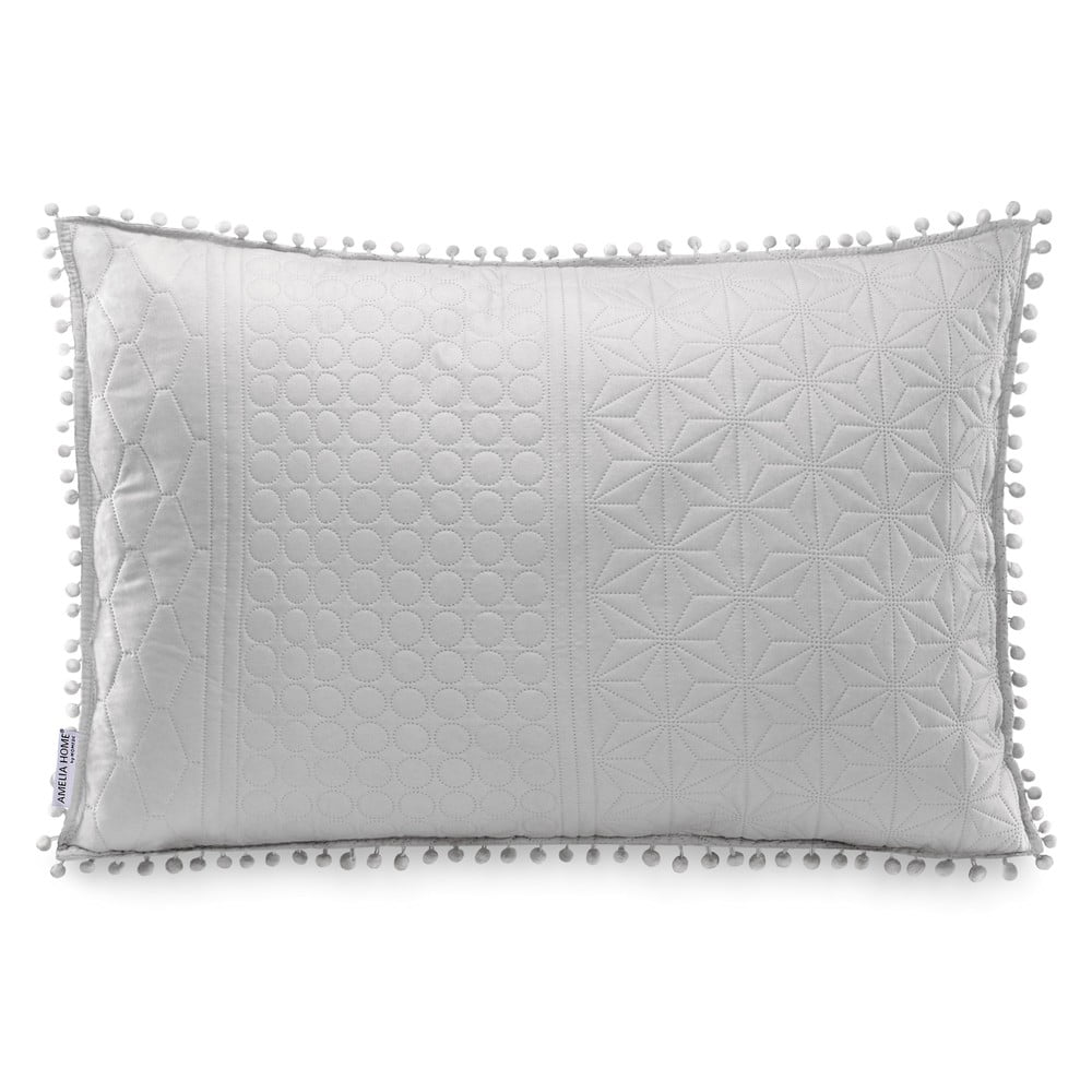 Pernă decorativă ameliahome meadore, 50 x 70 cm, gri deschis