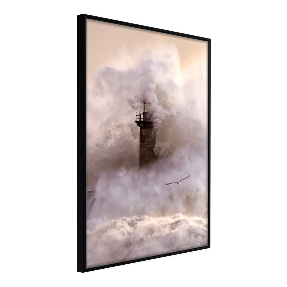 Poster cu ramă Artgeist Lighthouse During a Storm, 20 x 30 cm Artgeist imagine 2022