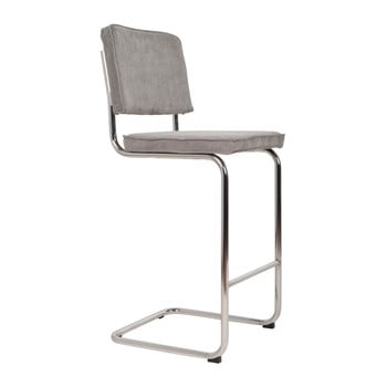 Scaun pentru bar zuiver ridge rib, gri deschis