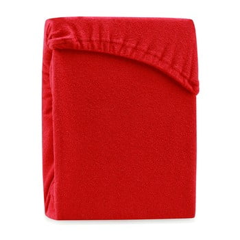 Cearșaf elastic pentru pat dublu ameliahome ruby siesta, 200-220 x 200 cm, roșu