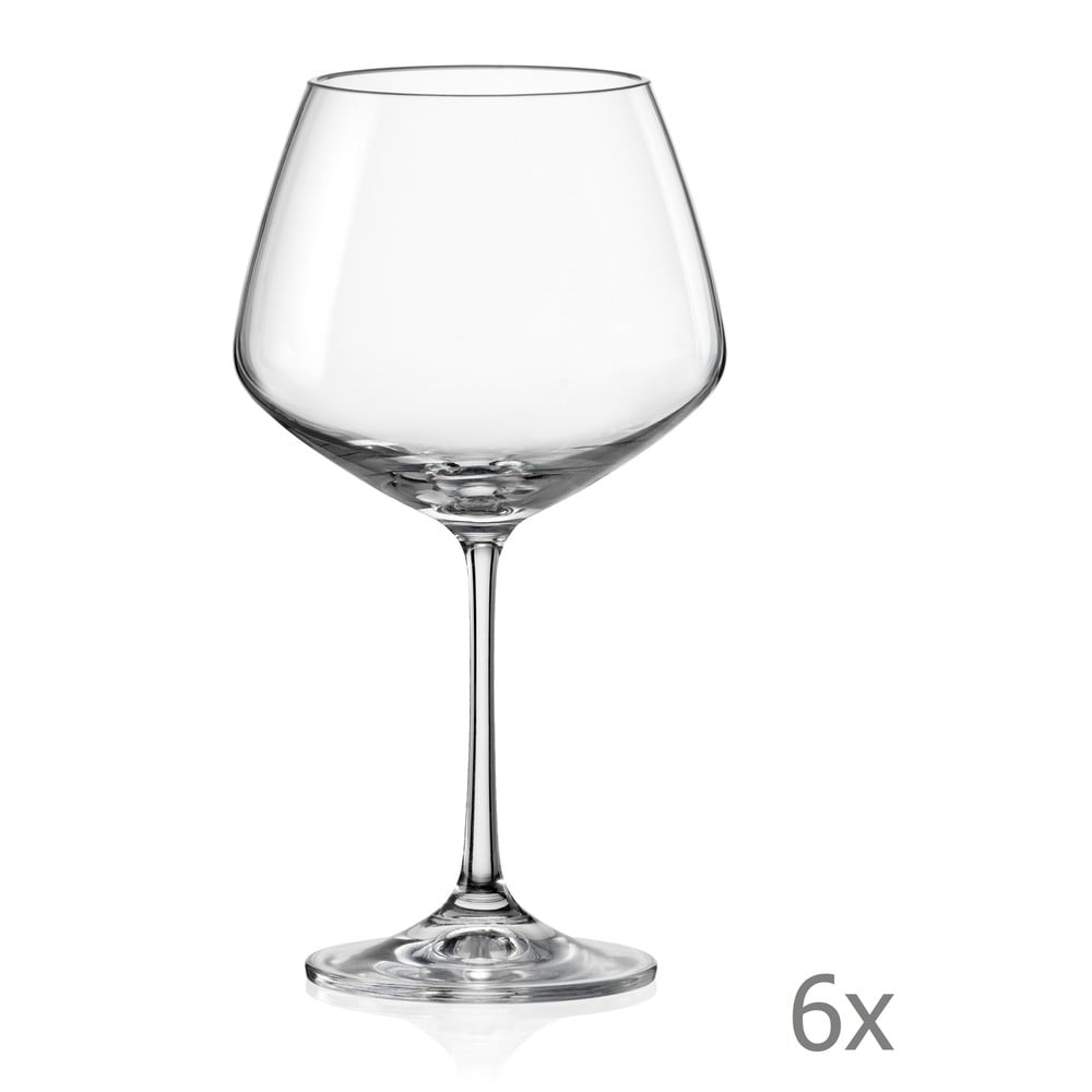 Set 6 pahare pentru vin Crystalex Giselle, 580 ml