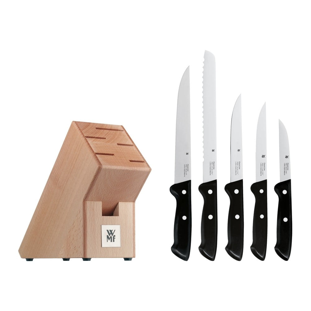Set 5 cuțite din oțel inoxidabil cu suport WMF Cromargan® Classic bonami.ro imagine 2022