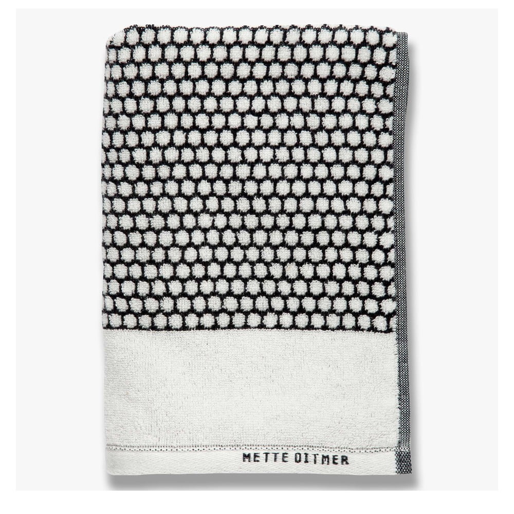  Prosop negru-alb din bumbac 50x100 cm Grid – Mette Ditmer Denmark 
