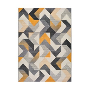 Covor universal gladys abstract, 80 x 150 cm, portocaliu-gri