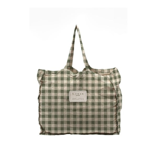 Geantă textilă Really Nice Things Really Nice Things Bag Green Vichy
