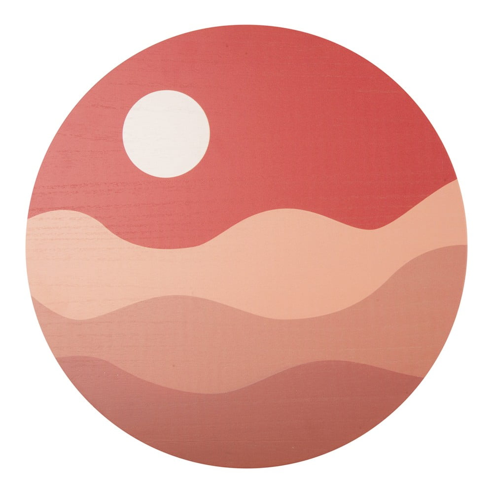 Tablou PT LIVING Clay Sunset, ø 40 cm, maro-roșu bonami.ro