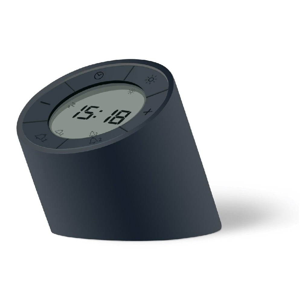 Ceas deșteptător cu LED Gingko Edge, negru bonami.ro