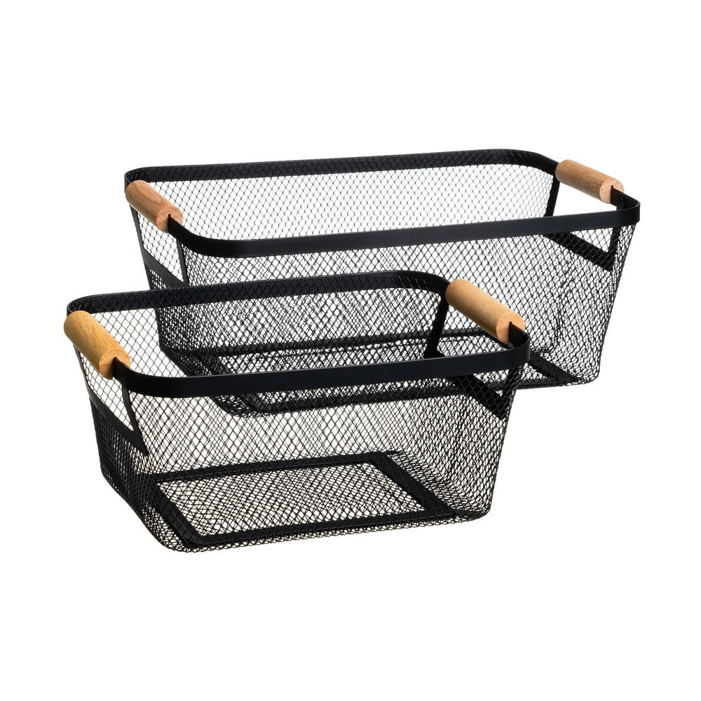 Coșuri de depozitare din sârmă 2 buc. din metal 33x21x14 cm – Casa Selección