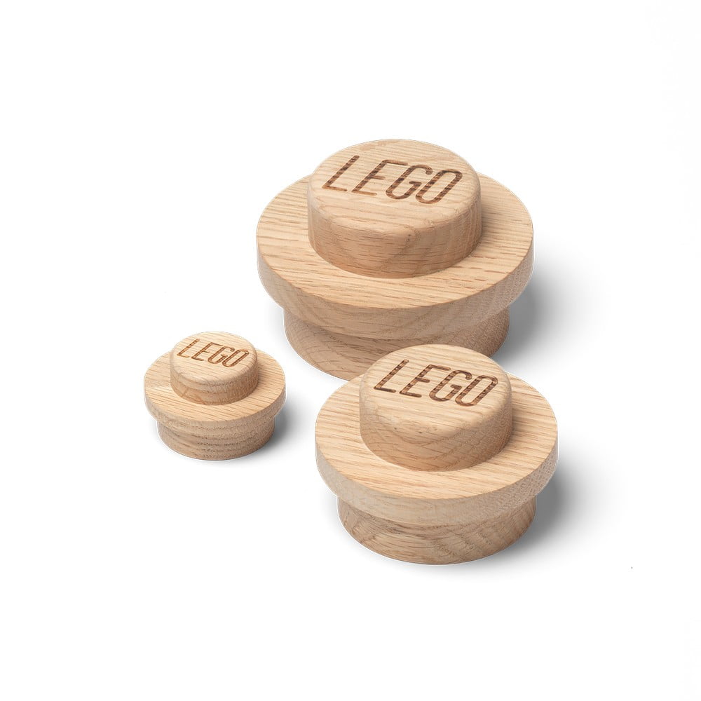Set 3 cârlige de perete din lemn LEGO®. bonami.ro