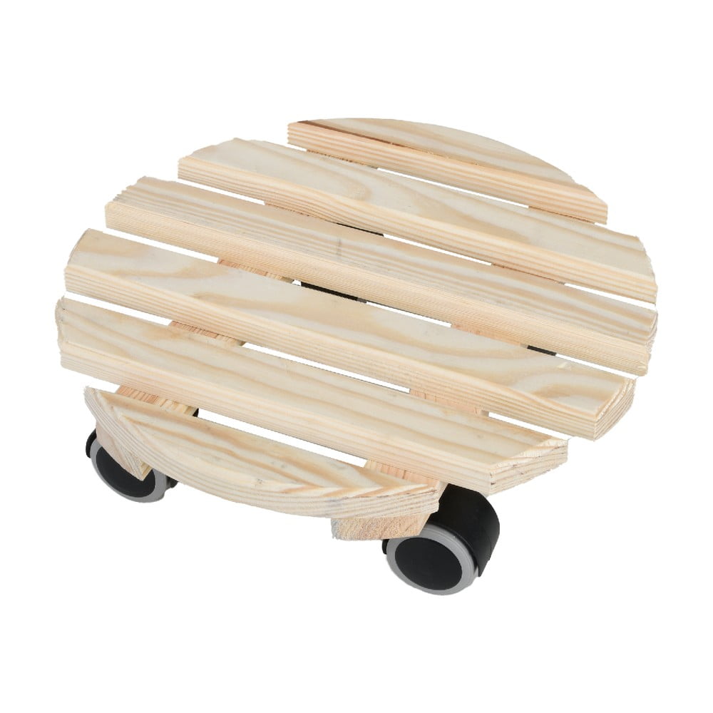 Suport din lemn cu roți pentru ghivece Esschert Design, ø 28,7 cm bonami.ro