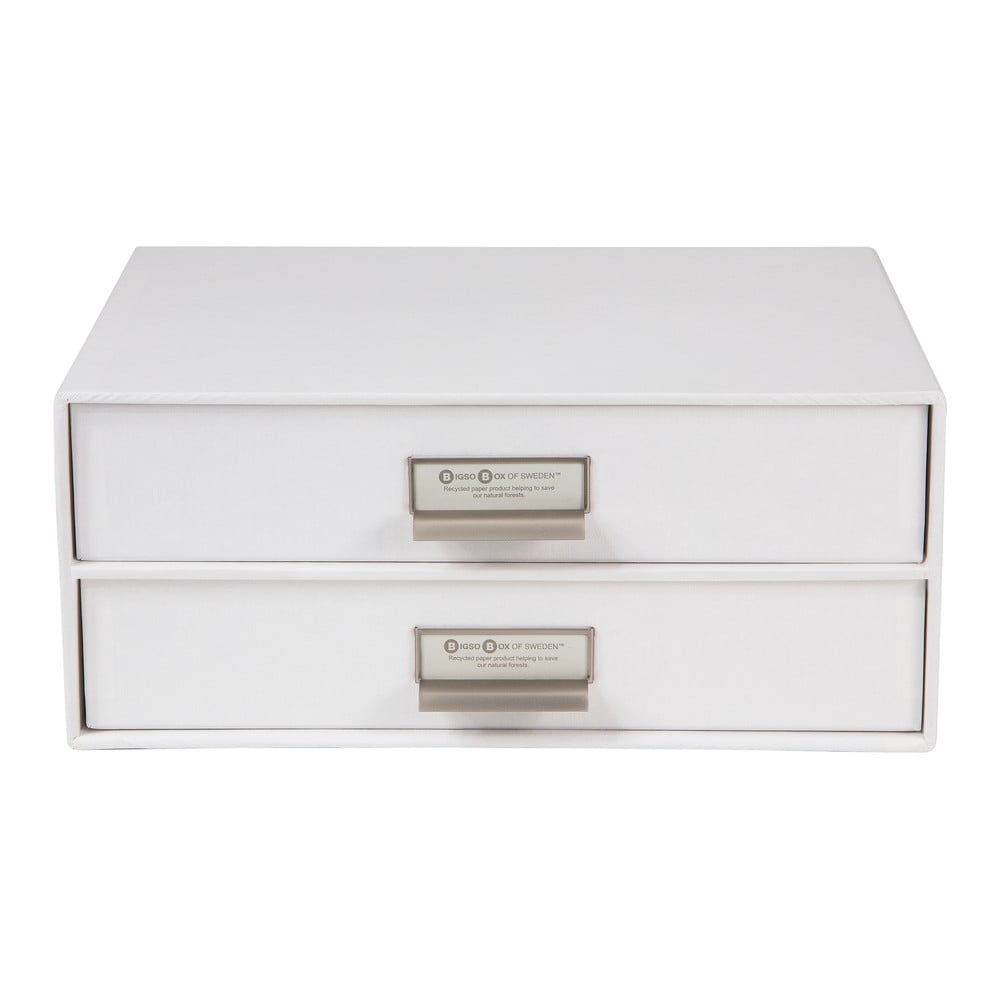 Organizator cu 2 sertare pentru documente Bigso Box of Sweden Birger, 33 x 22,5 cm, alb Bigso Box of Sweden