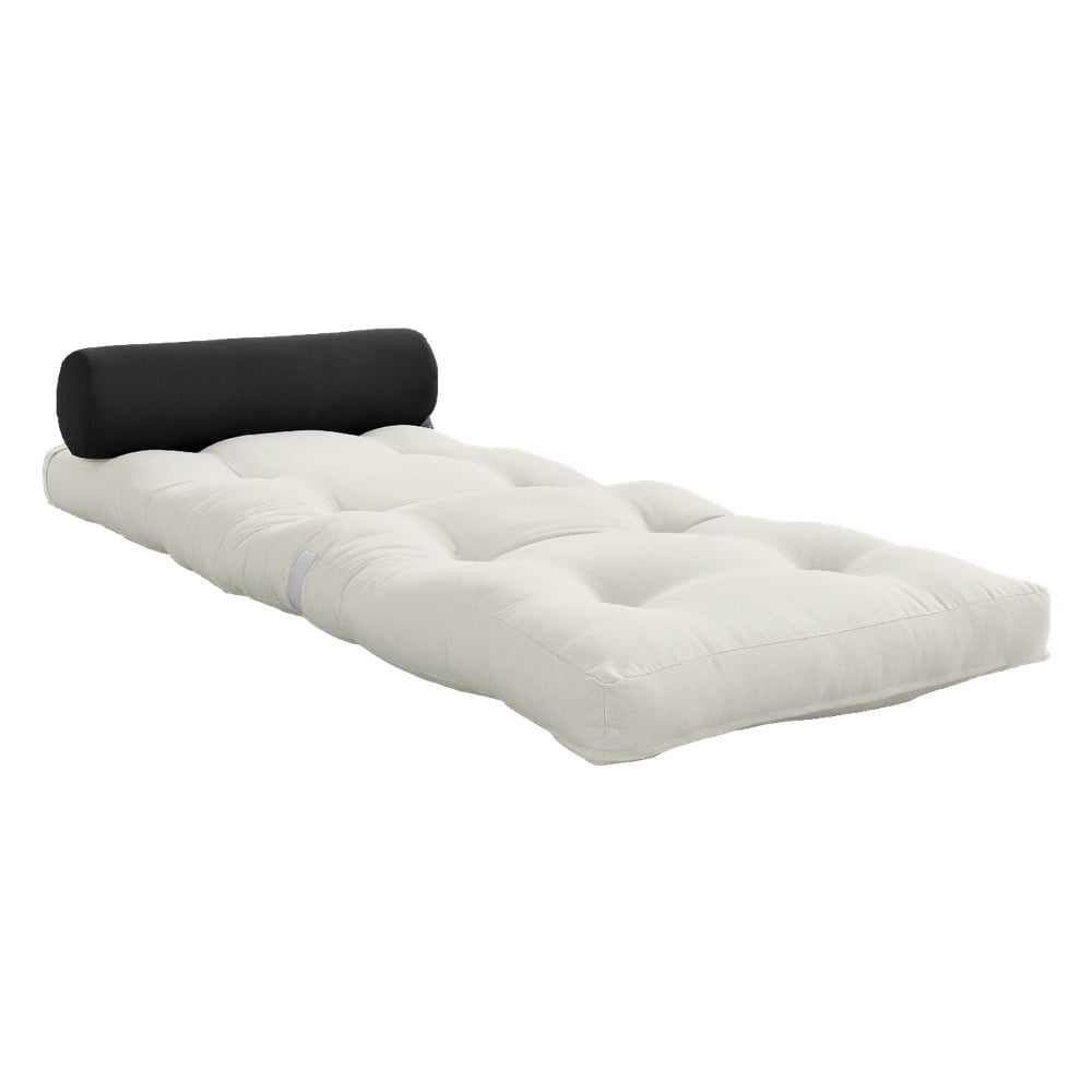 Saltea futon albă/gri 70×200 cm Wrap Natural/Dark Grey – Karup Design 70x200